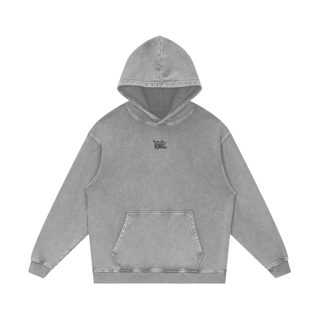 Snow Washed Loose Cotton Hoodie