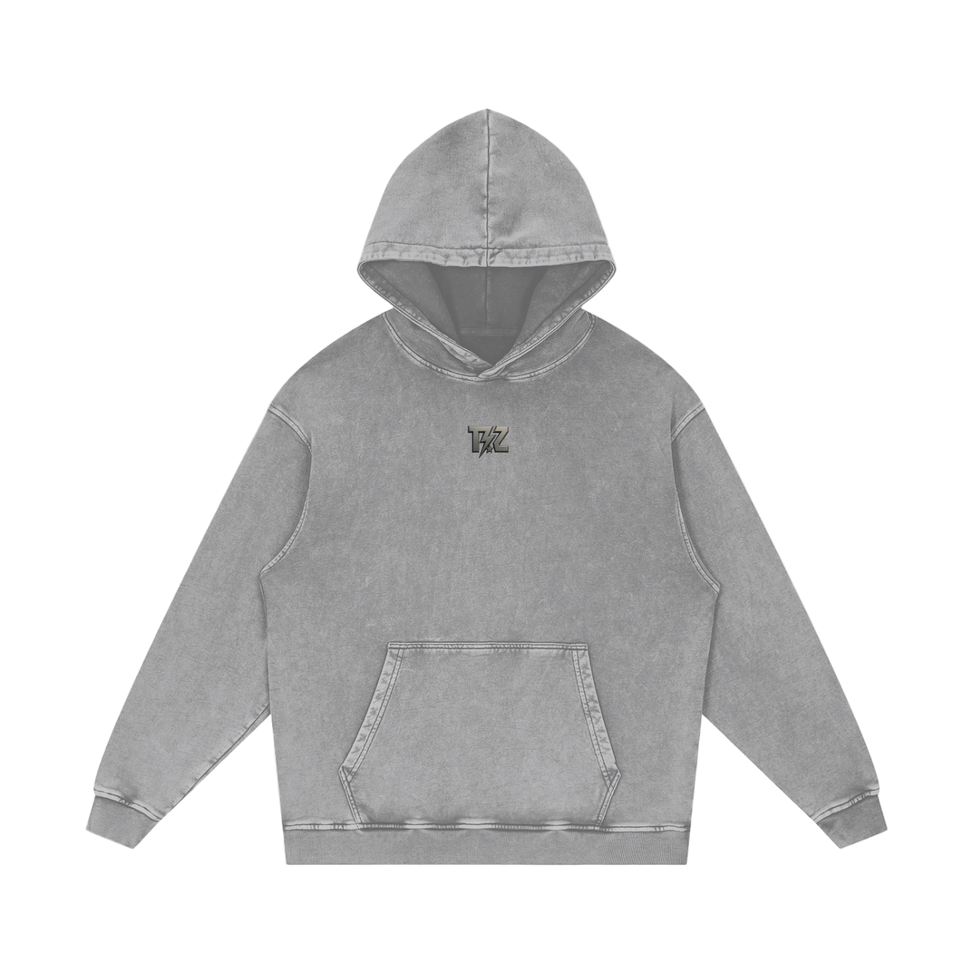Snow Washed Loose Cotton Hoodie