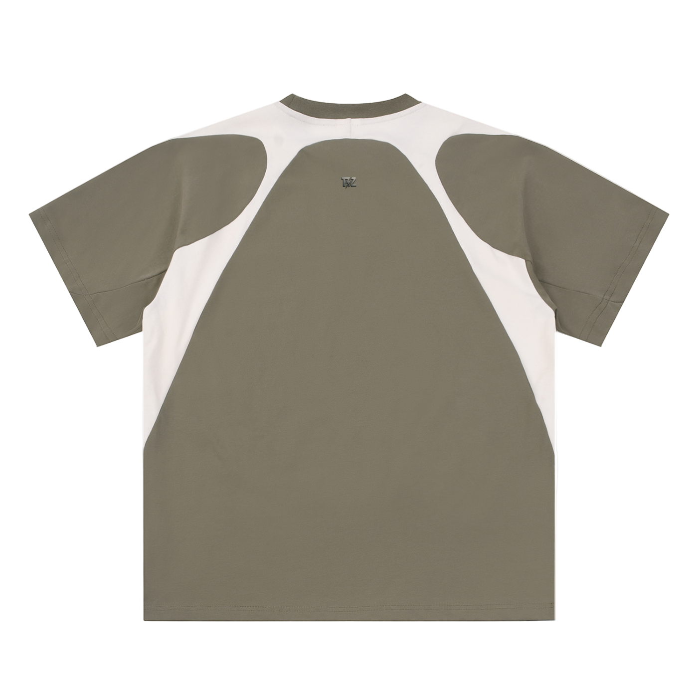 Contrast Panel Cotton T-Shirt