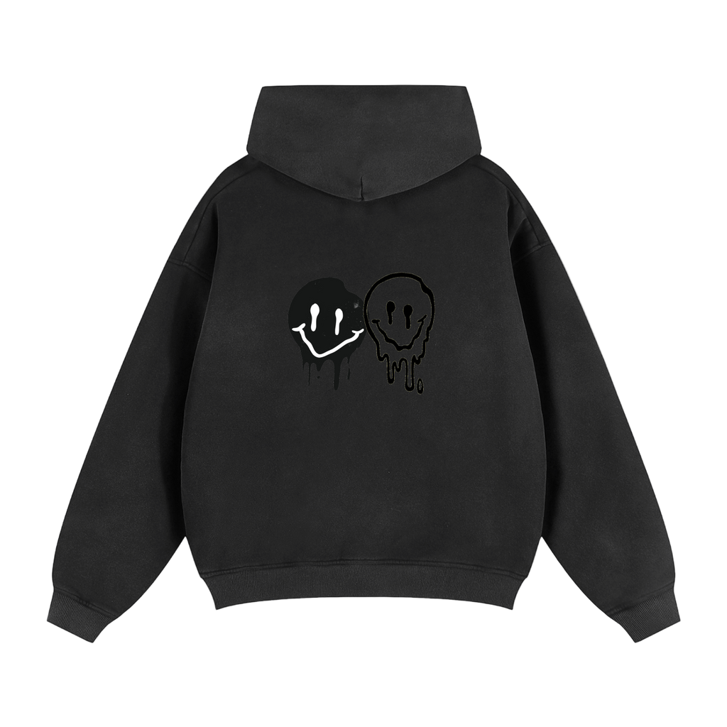 Sunfade Two-way Zipper Boxy Fleece Hoodie