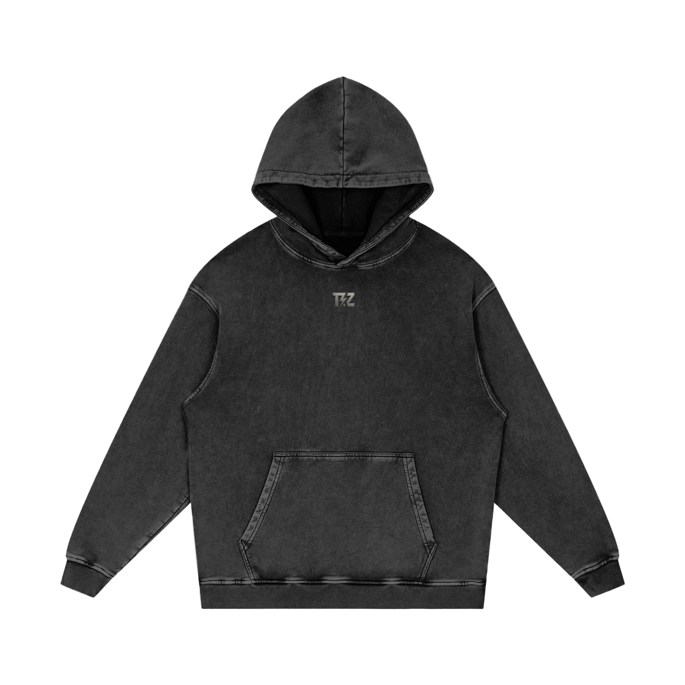 Snow Washed Loose Cotton Hoodie
