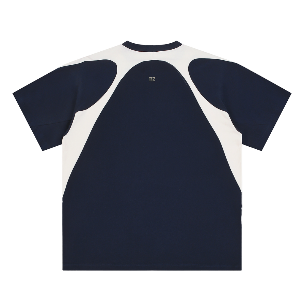 Contrast Panel Cotton T-Shirt