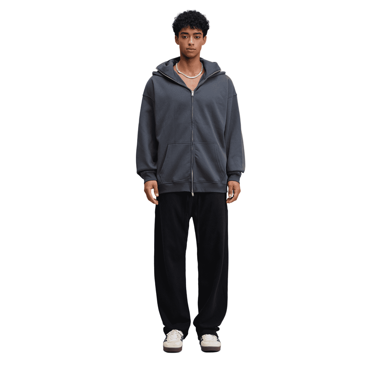 Windproof Sports Zip-up Hoodie with Built-in Face Mask