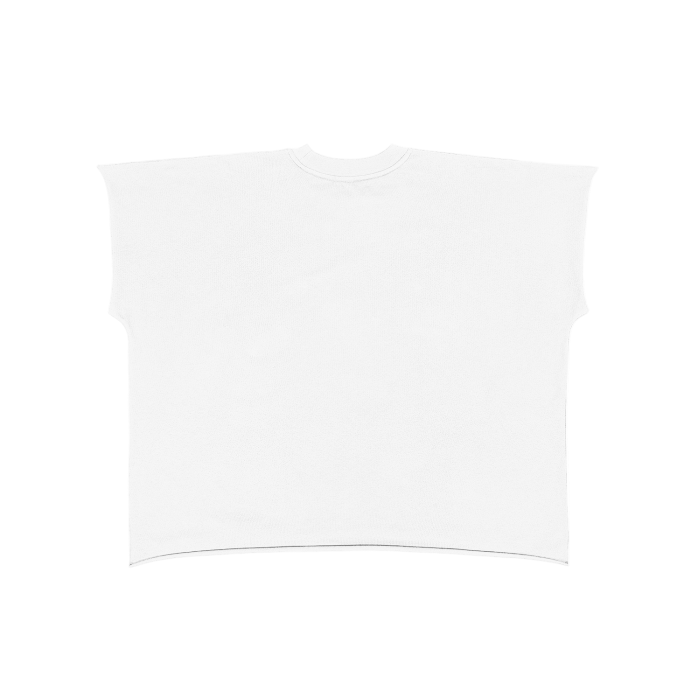Raw Edge Boxy Non-Shrink T-Shirt