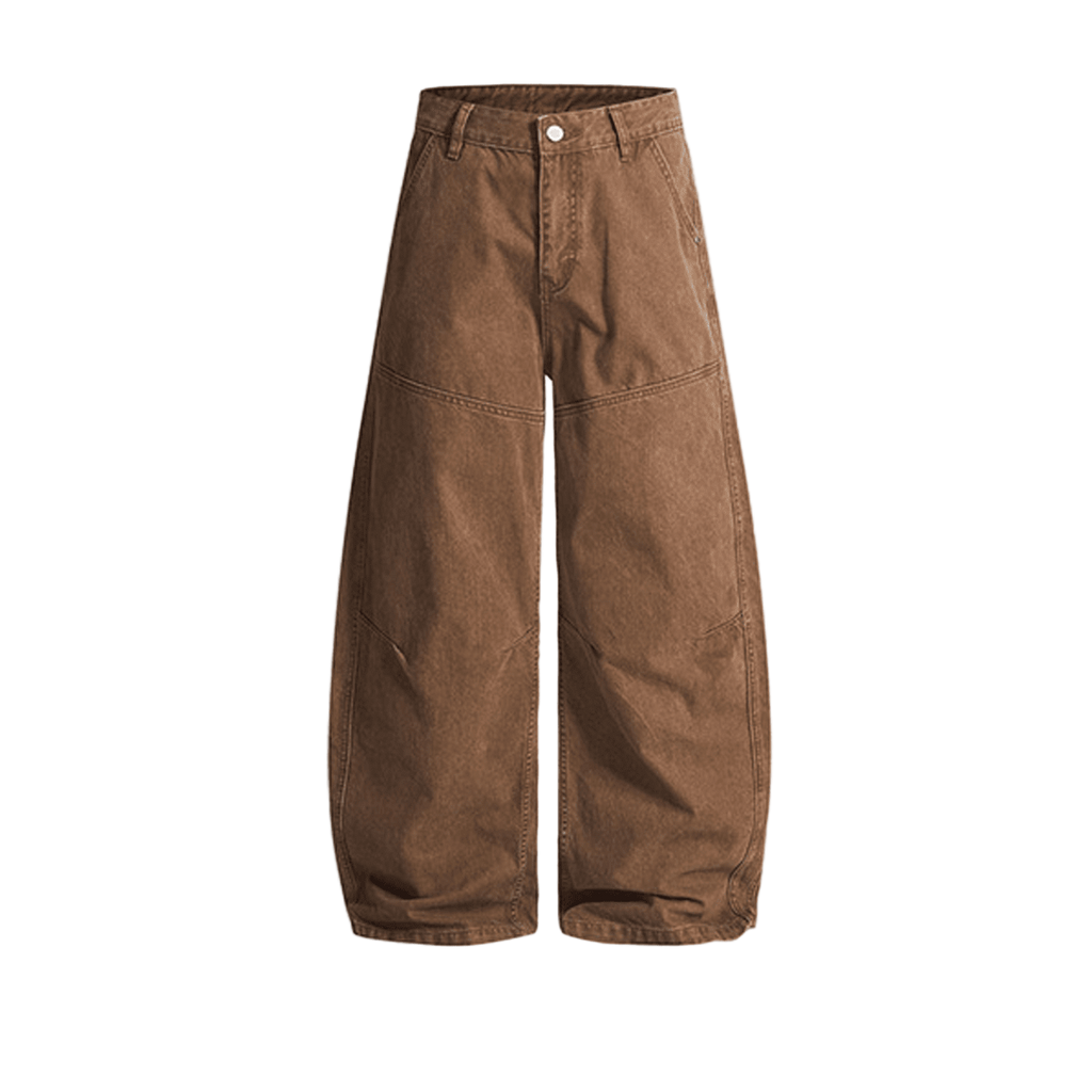 Washed Curved Blade Denim Jeans