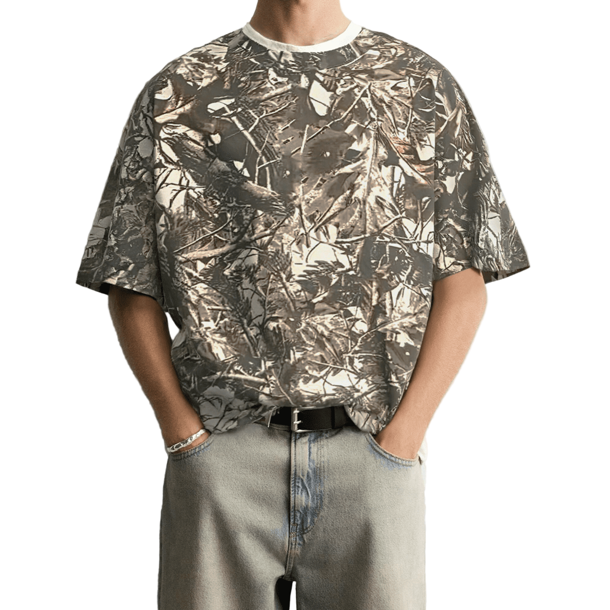 Cropped Camouflage  T-shirt