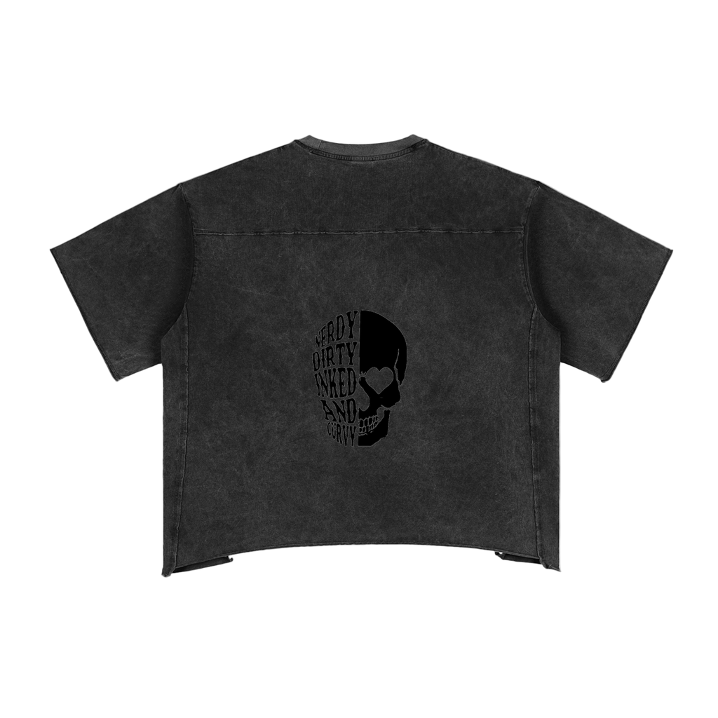 Raw Edge Snow Washed Boxy T-Shirt