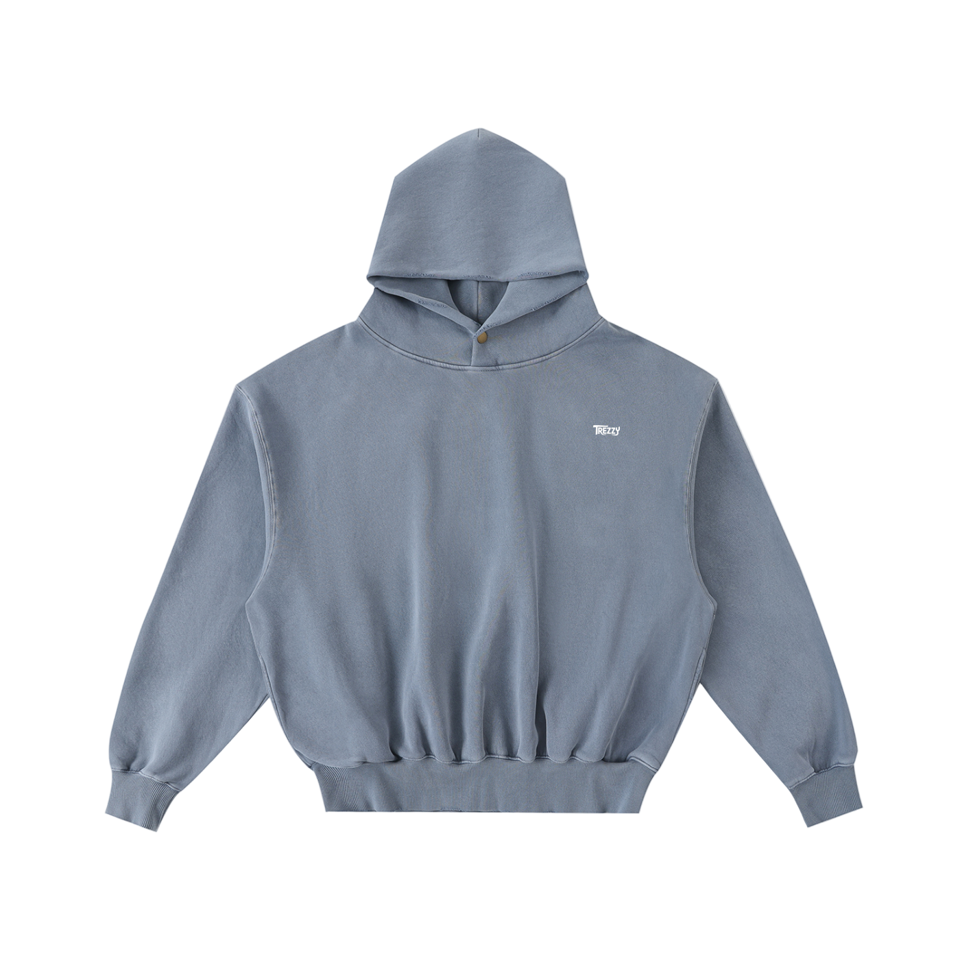 Frayed Enzyme Washed Fleece Hoodie