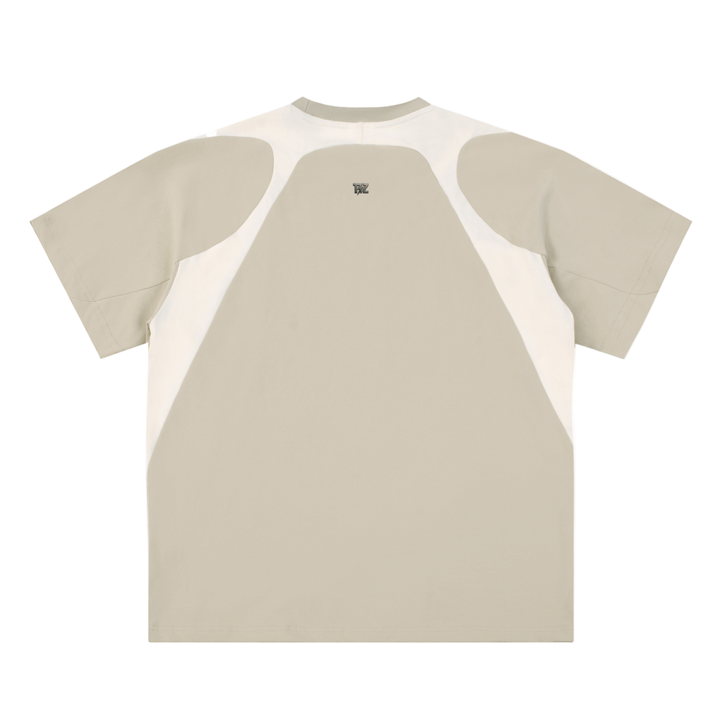 Contrast Panel Cotton T-Shirt
