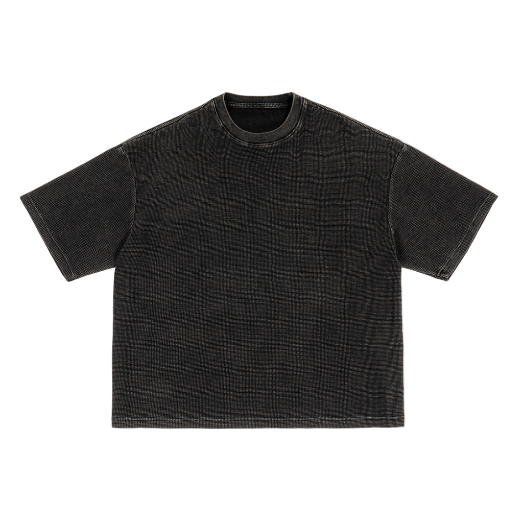 Textured Waffle Washed Boxy T-Shirt