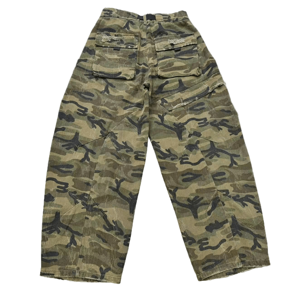 Camouflage Loose Wide-leg Jeans