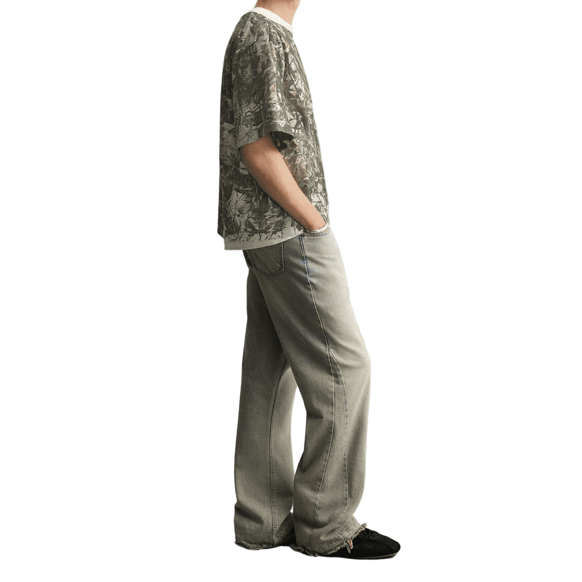 Cropped Camouflage  T-shirt