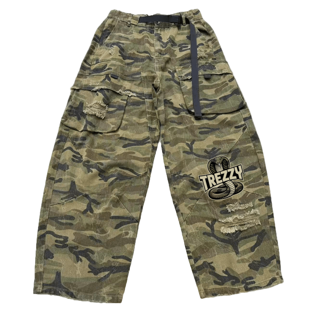 Camouflage Loose Wide-leg Jeans