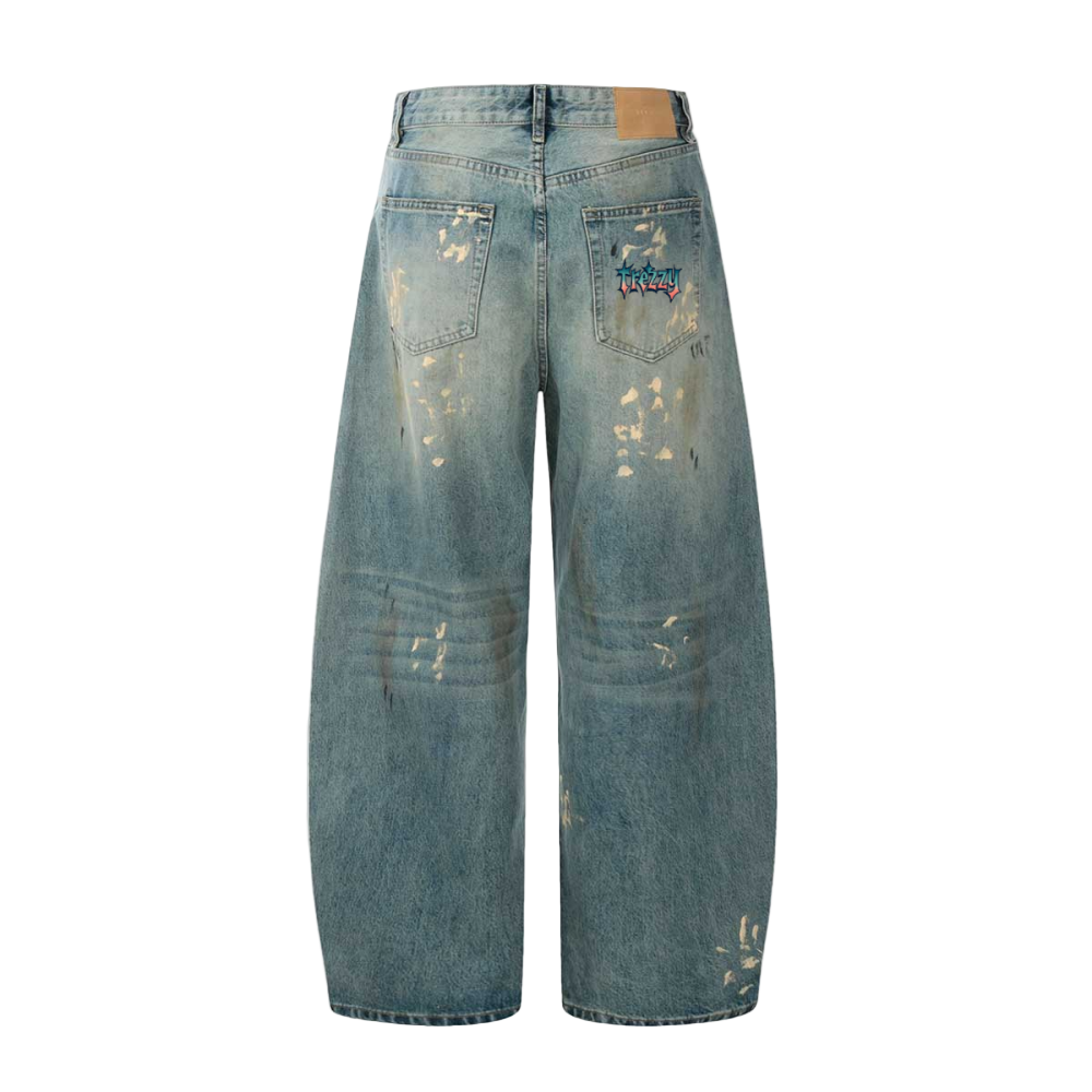 Hand-Painted Loose Streetwear Jeans