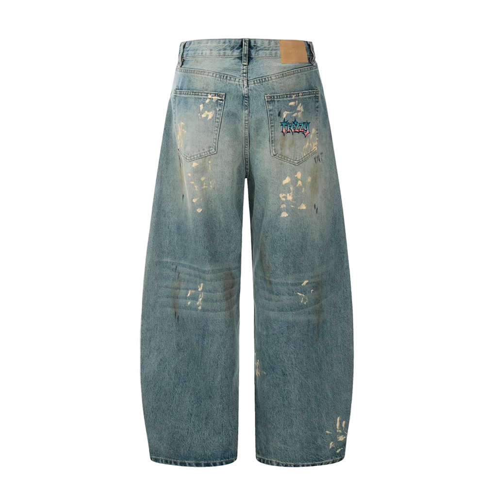 Hand-Painted Loose Streetwear Jeans