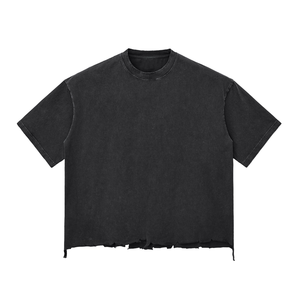 Snow Wash Raw-Hem Boxy T-shirt