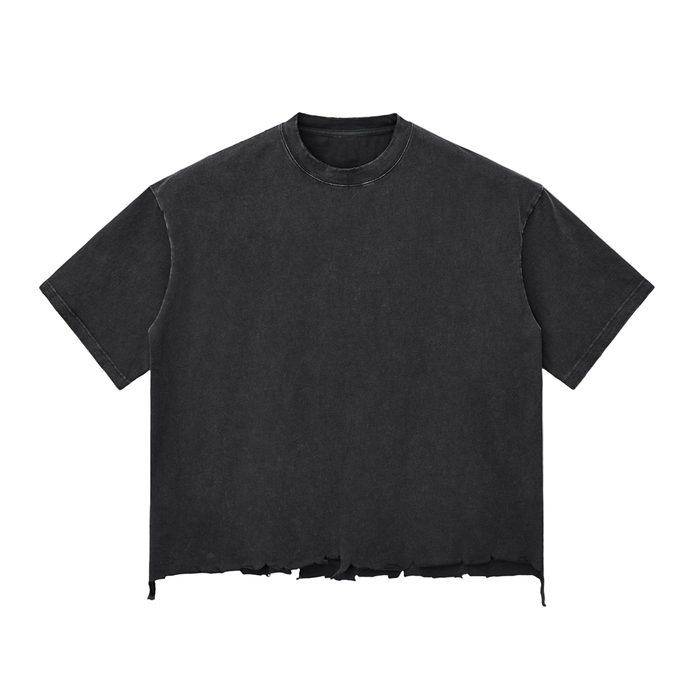 Snow Wash Raw-Hem Boxy T-shirt