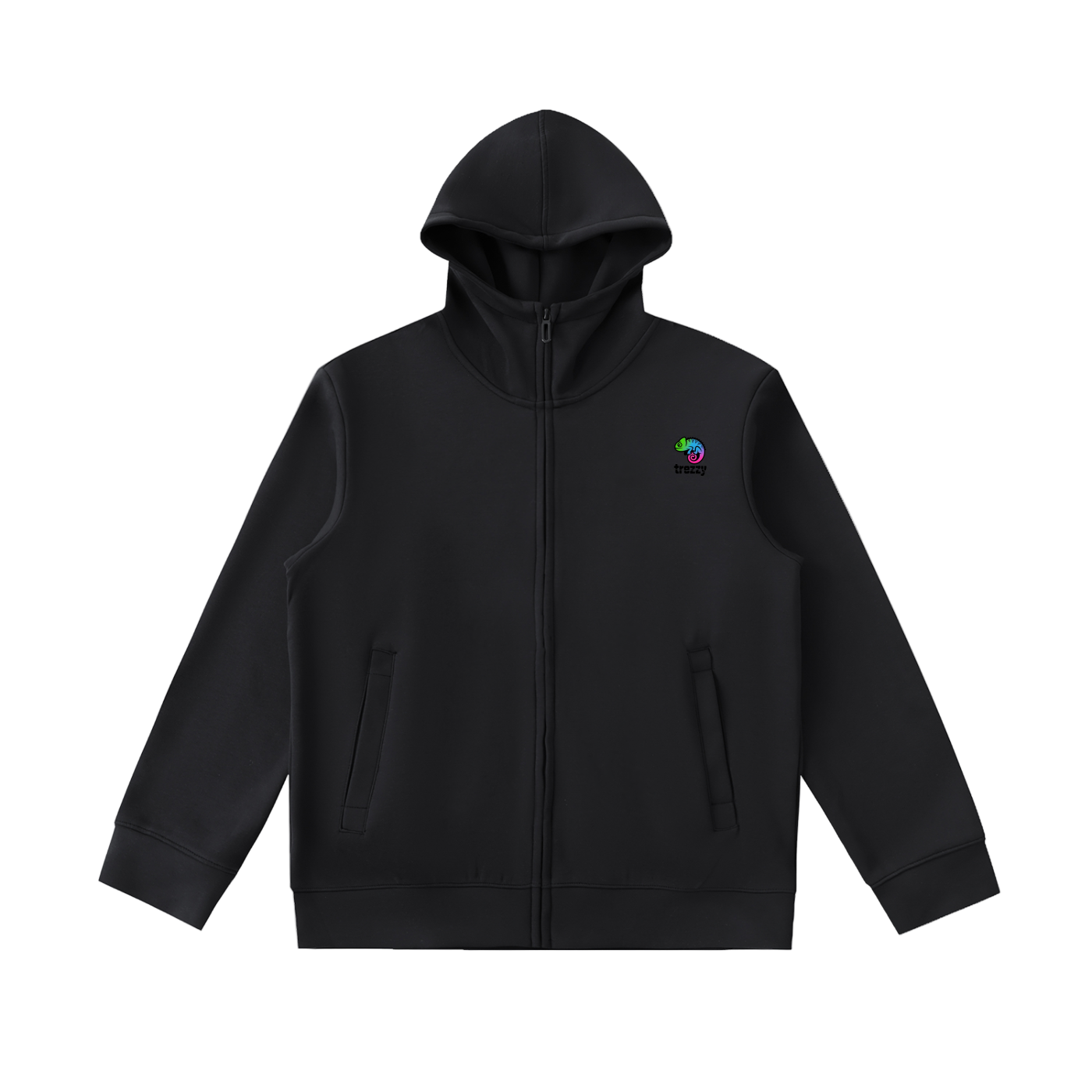 Essential Heavyweight High Neck  Zip-Up Hoodie