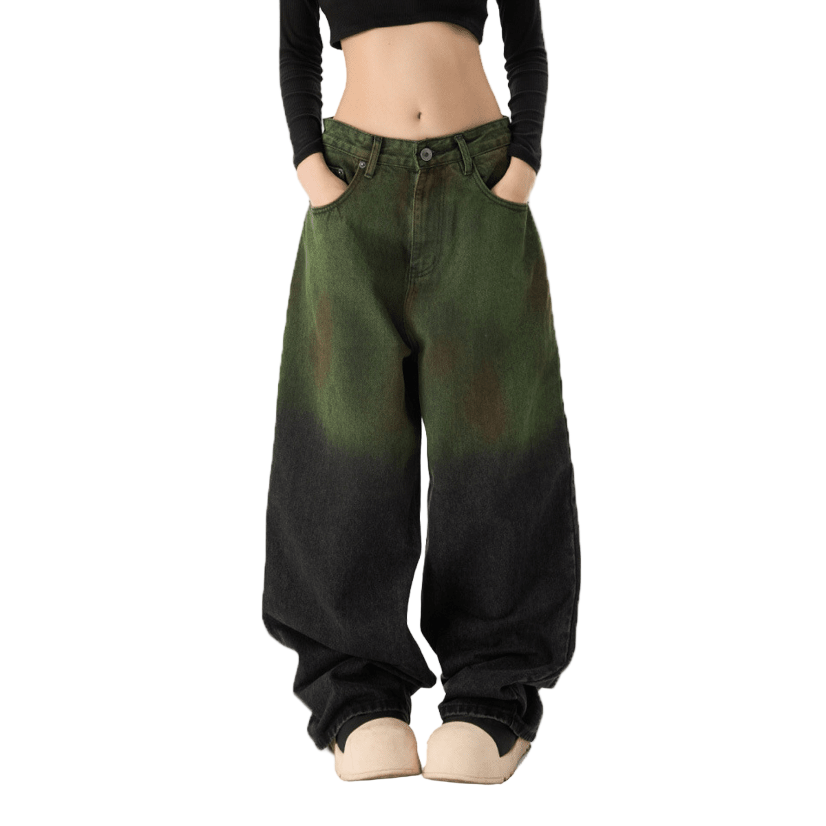 Unissex Aurora Loose Wide-leg Jeans