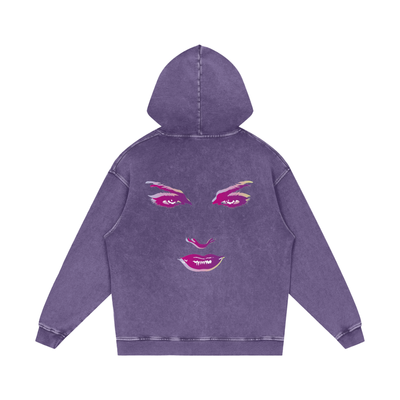 Snow Washed Loose Cotton Hoodie