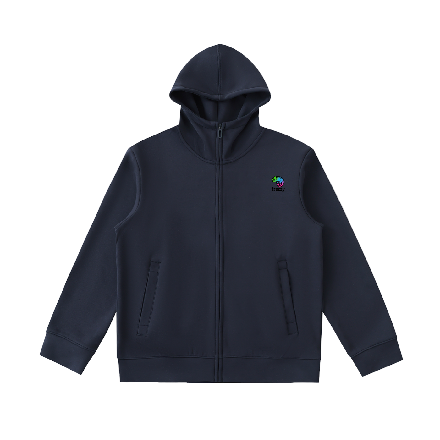 Essential Heavyweight High Neck  Zip-Up Hoodie