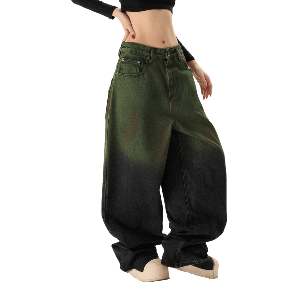 Unissex Aurora Loose Wide-leg Jeans