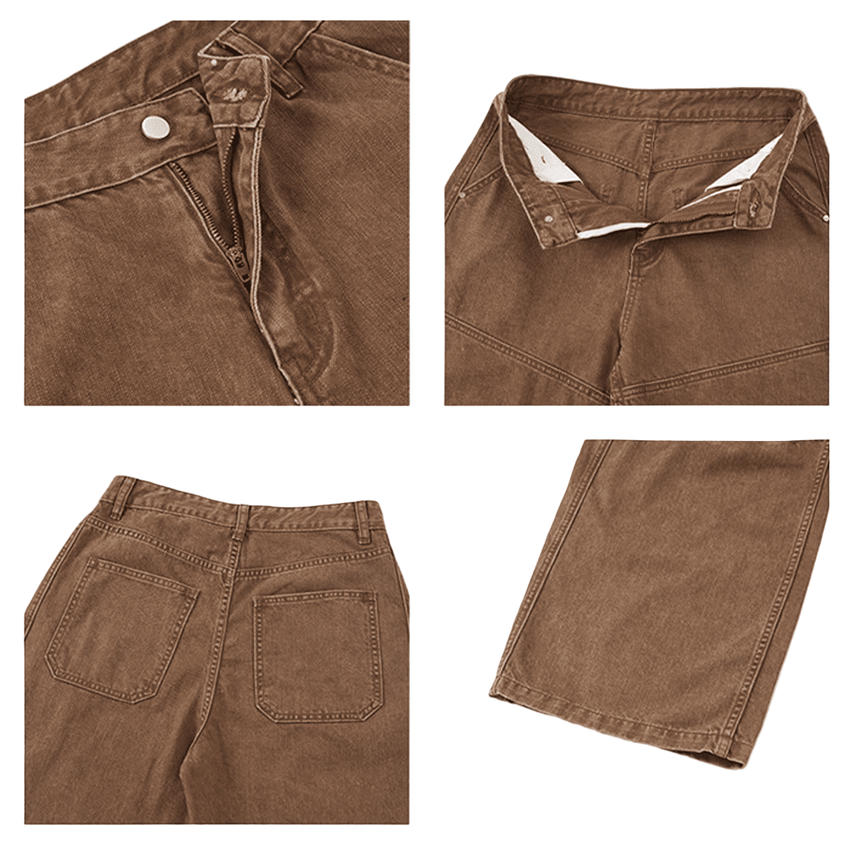 Washed Curved Blade Denim Jeans