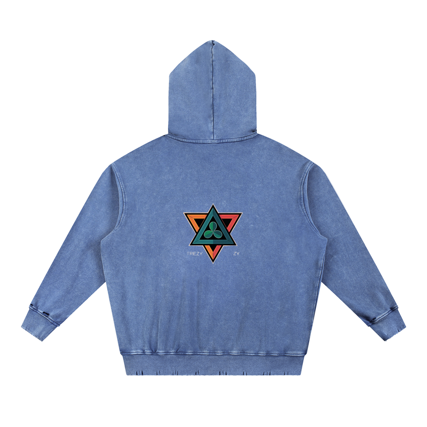 Snow Wash Hand-Frayed Heavyweight  Hoodie