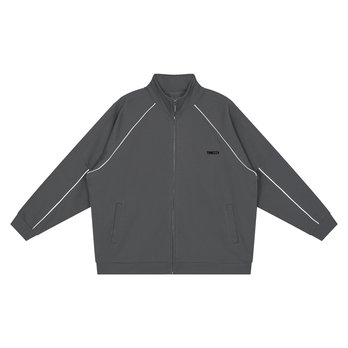 Reflection Striped Raglan Sleeve  Jacket