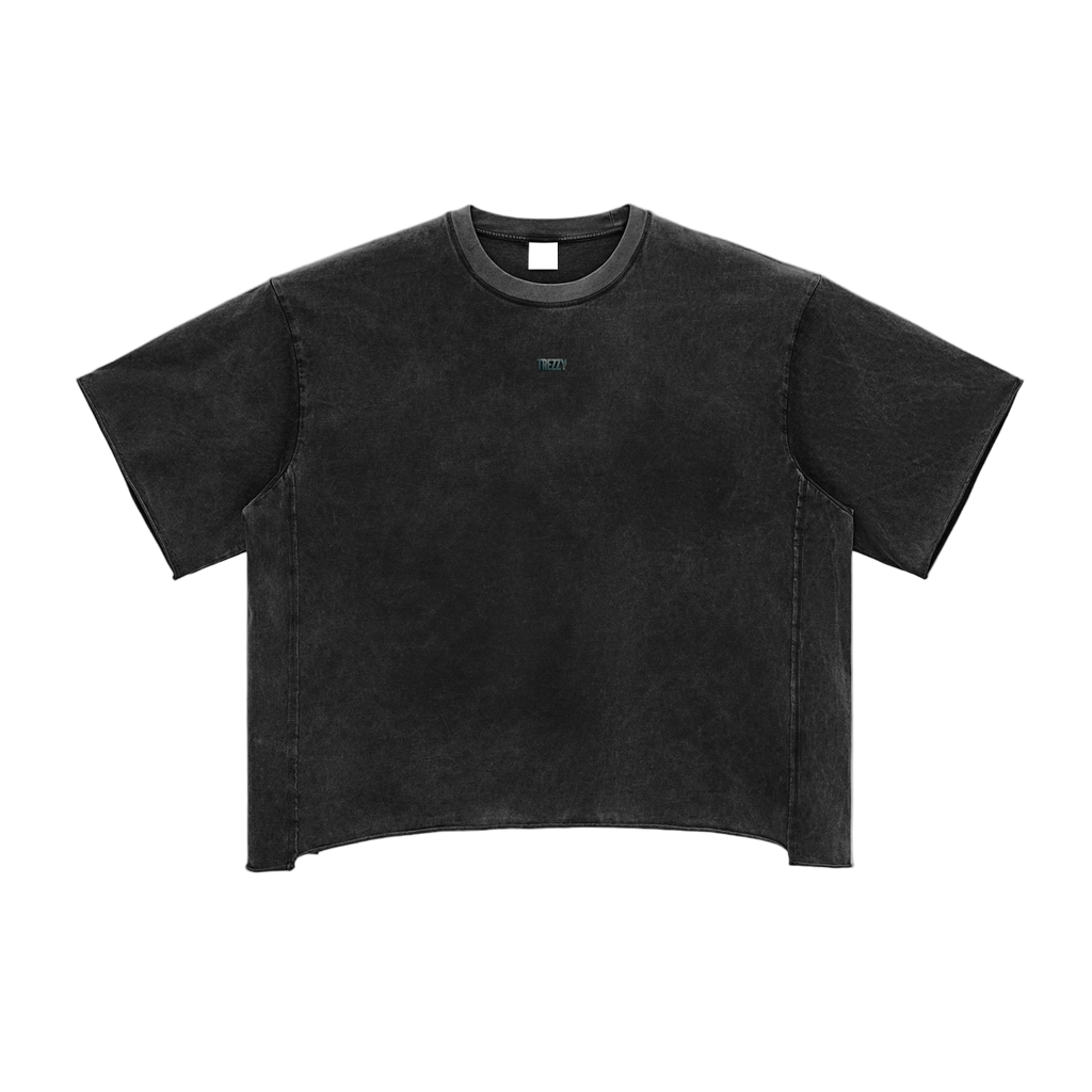 Raw Edge Snow Washed Boxy T-Shirt