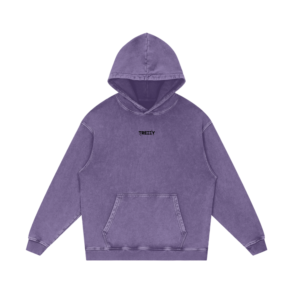 Snow Washed Loose Cotton Hoodie