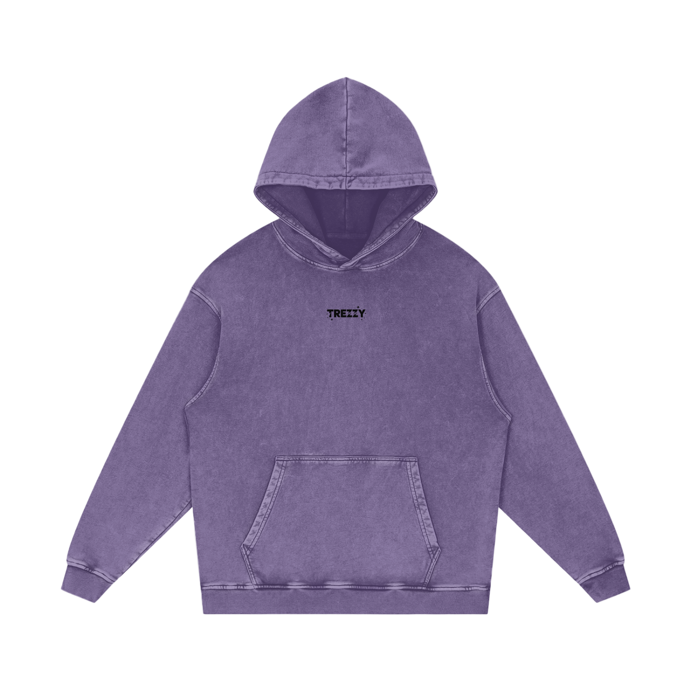 Snow Washed Loose Cotton Hoodie