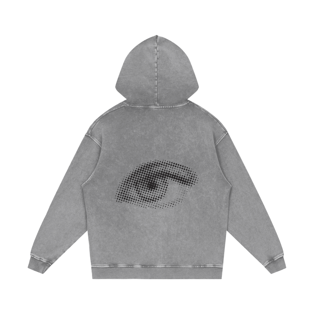 Snow Washed Loose Cotton Hoodie