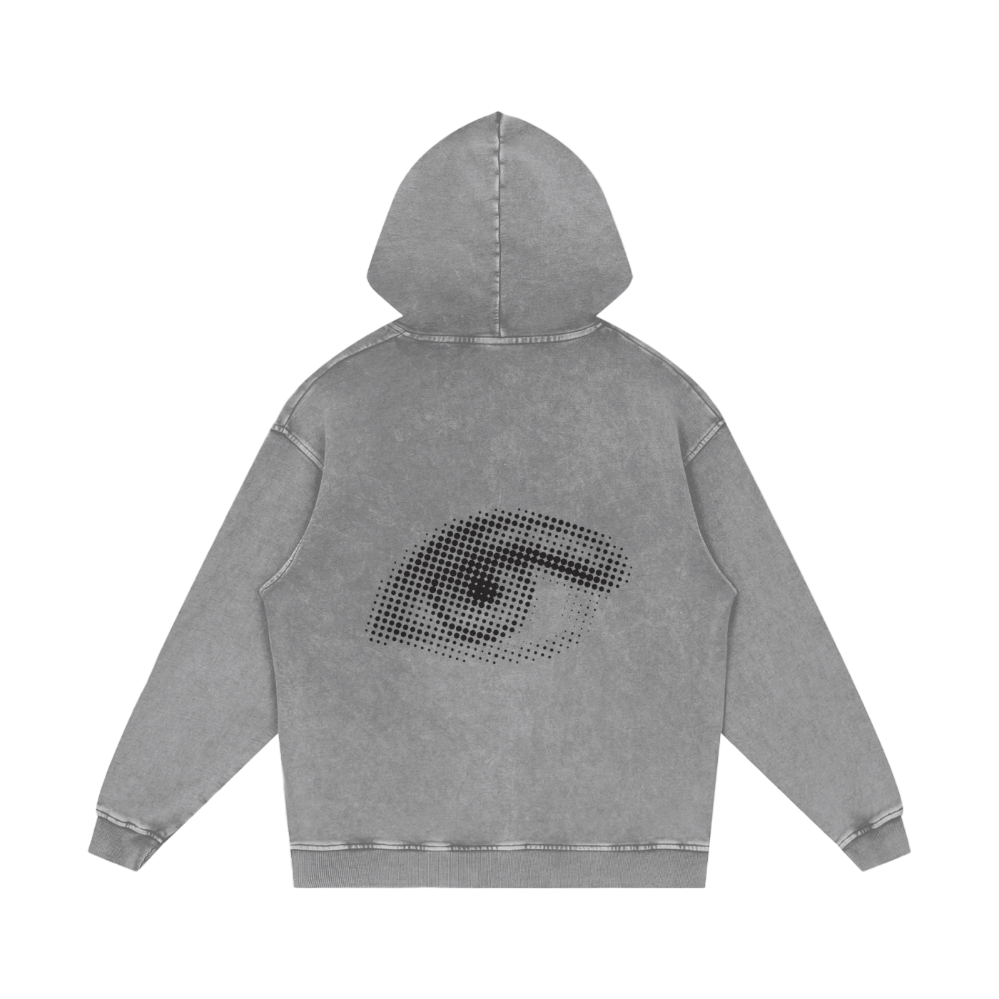 Snow Washed Loose Cotton Hoodie