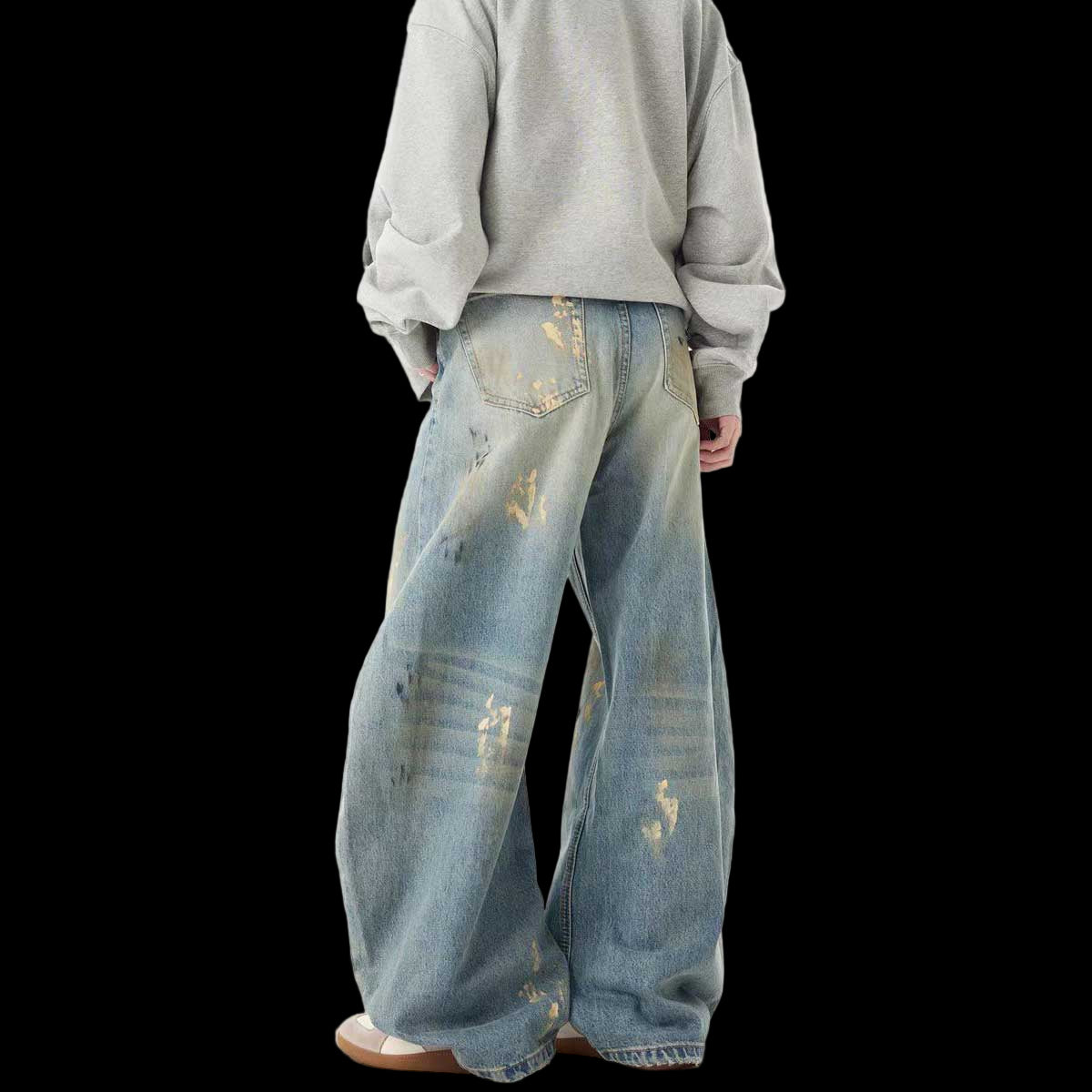 Hand-Painted Loose Streetwear Jeans
