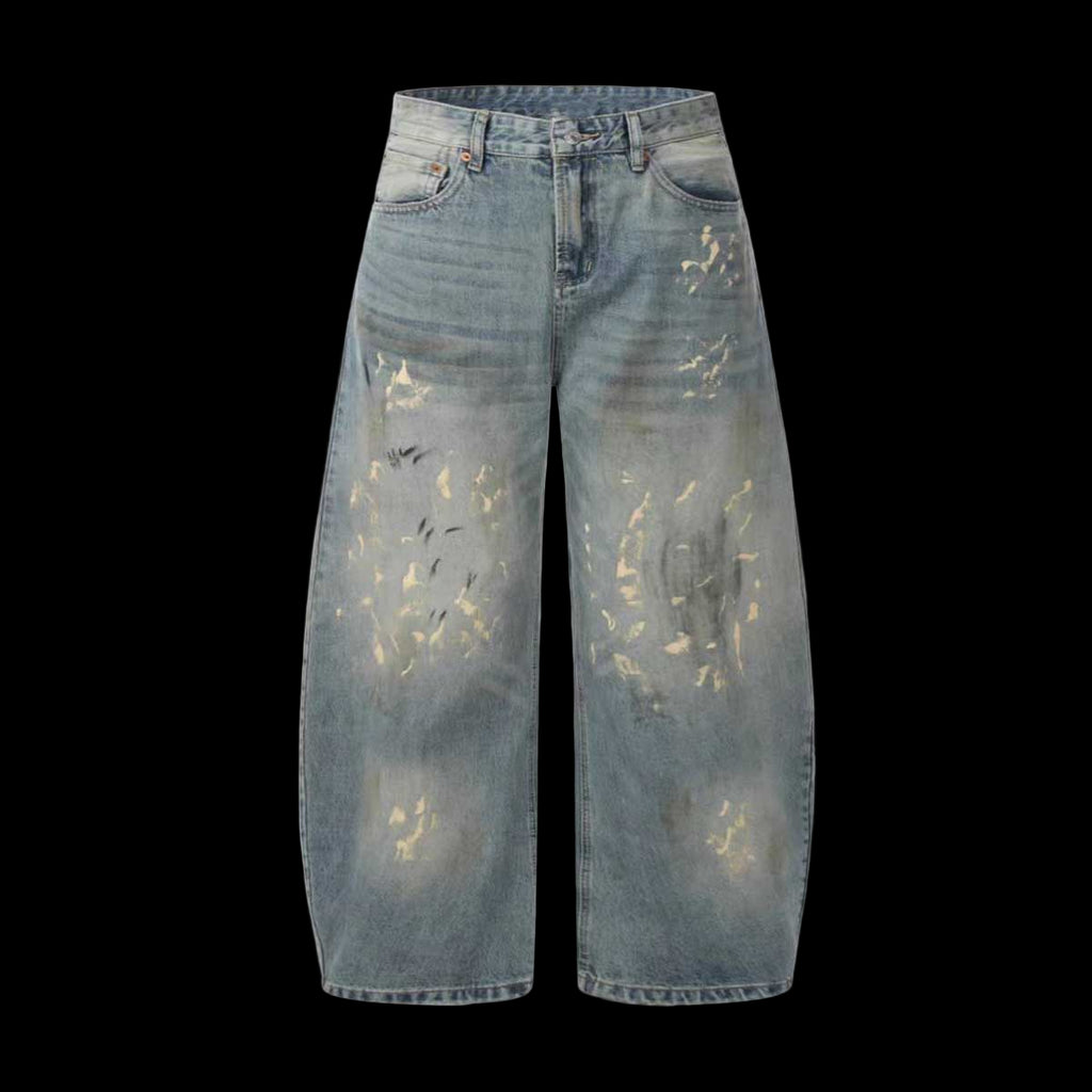 Hand-Painted Loose Streetwear Jeans