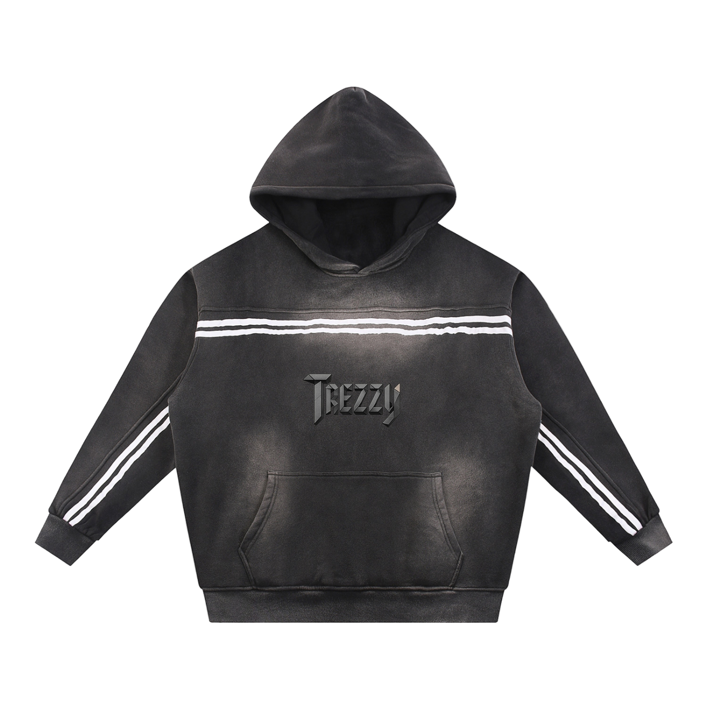 Sun Fade Contrast Tape Fleece Hoodie