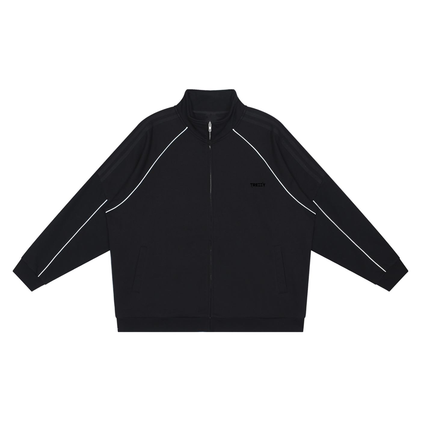 Reflection Striped Raglan Sleeve  Jacket