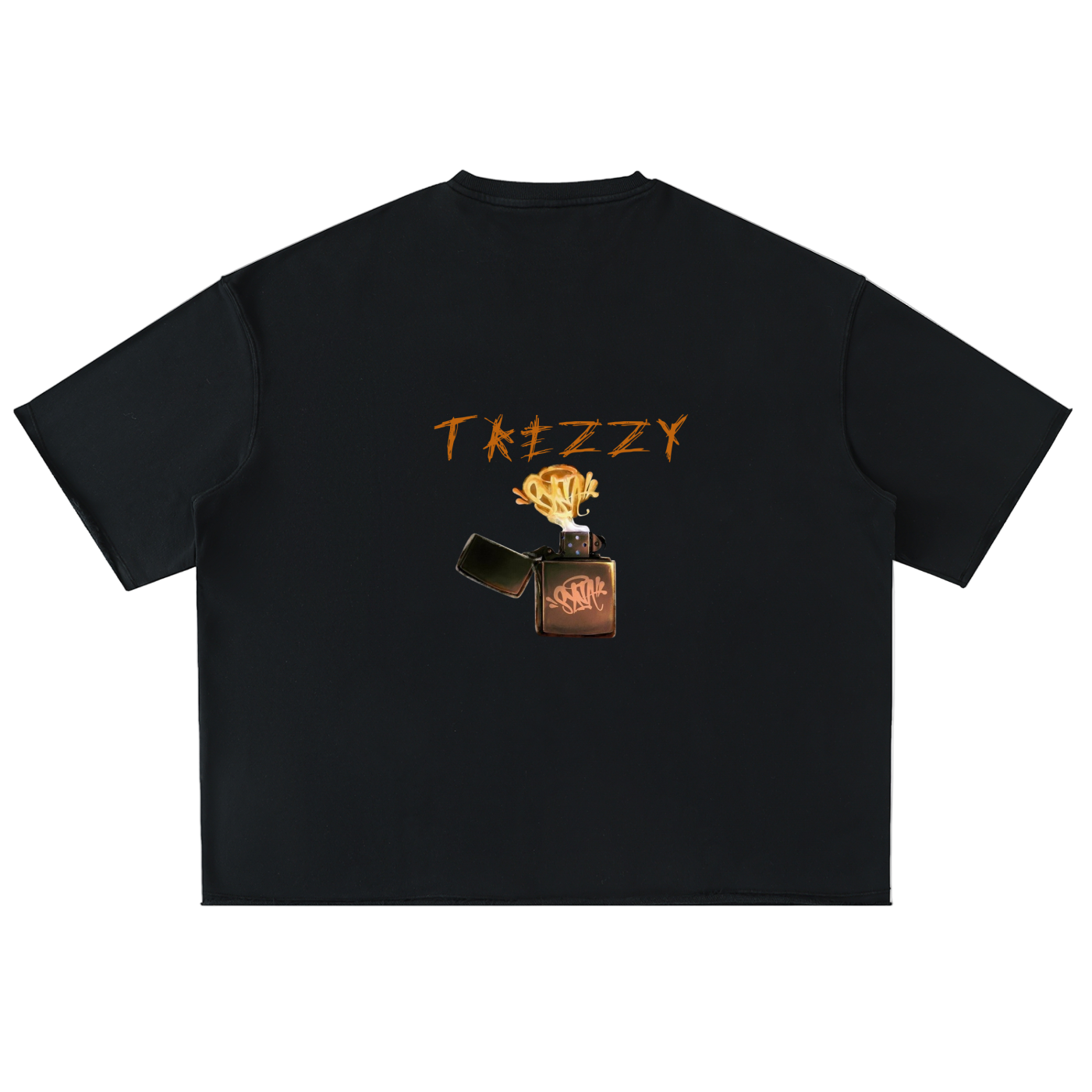 Washed Rolled Hem Half Sleeve T-Shirt