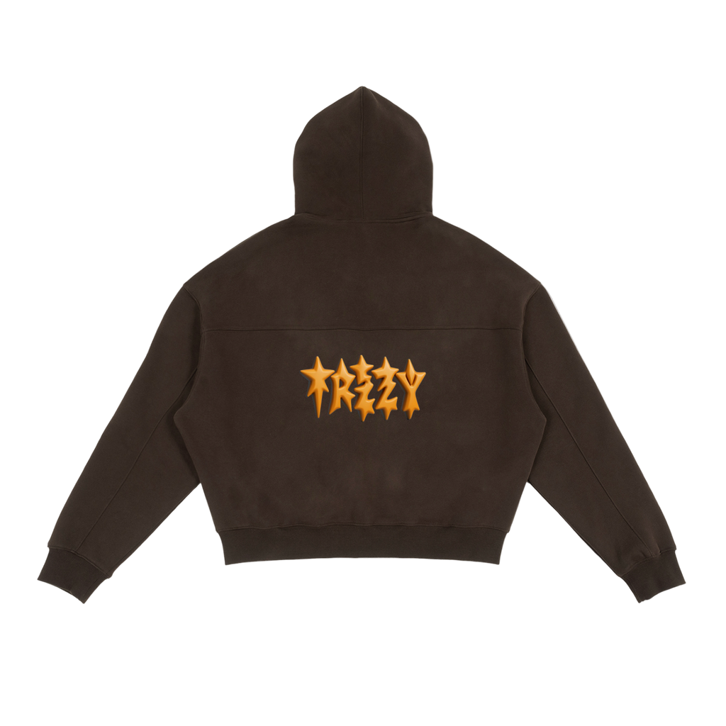 Fleece Zip-Up Boxy Hoodie