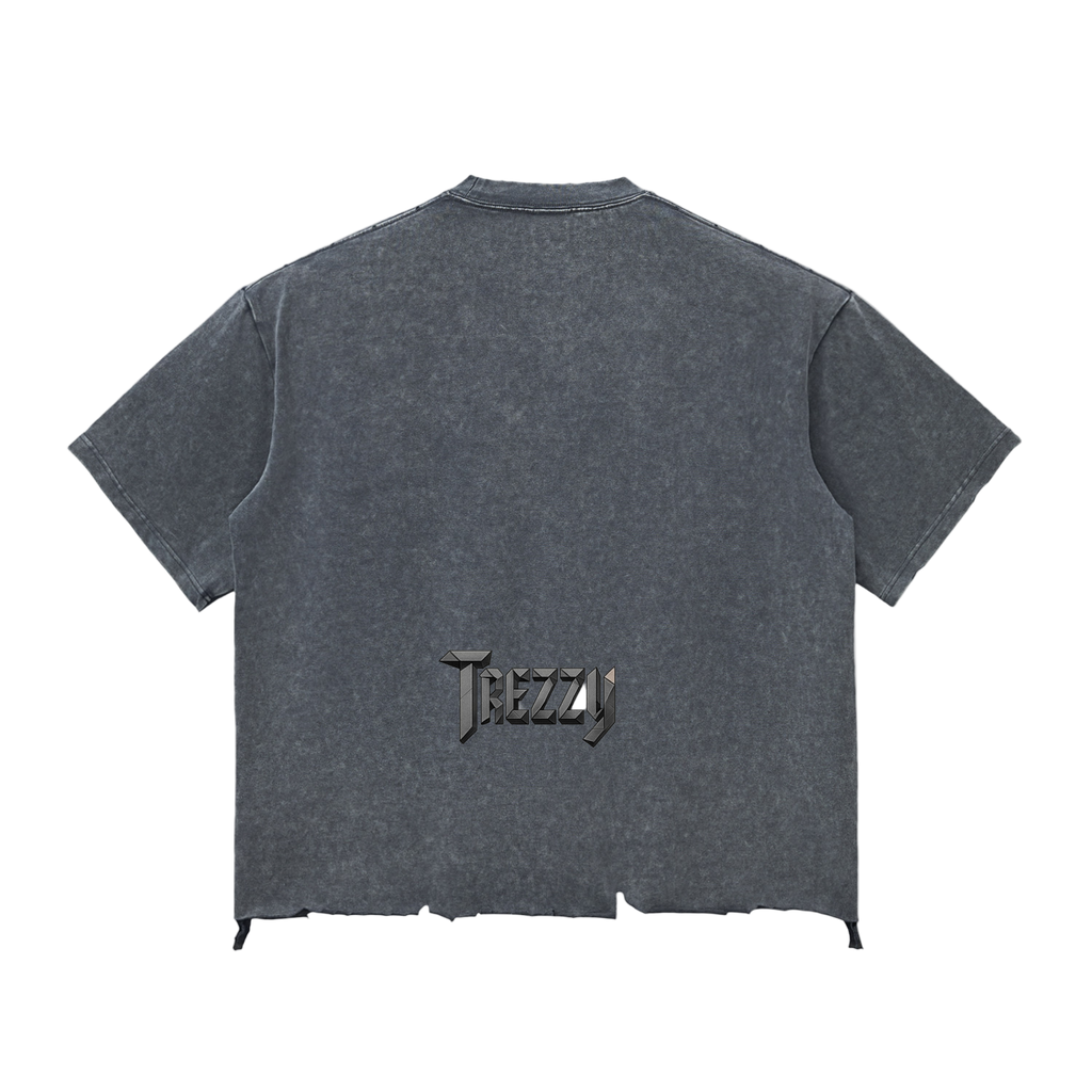 Snow Wash Raw-Hem Boxy T-shirt