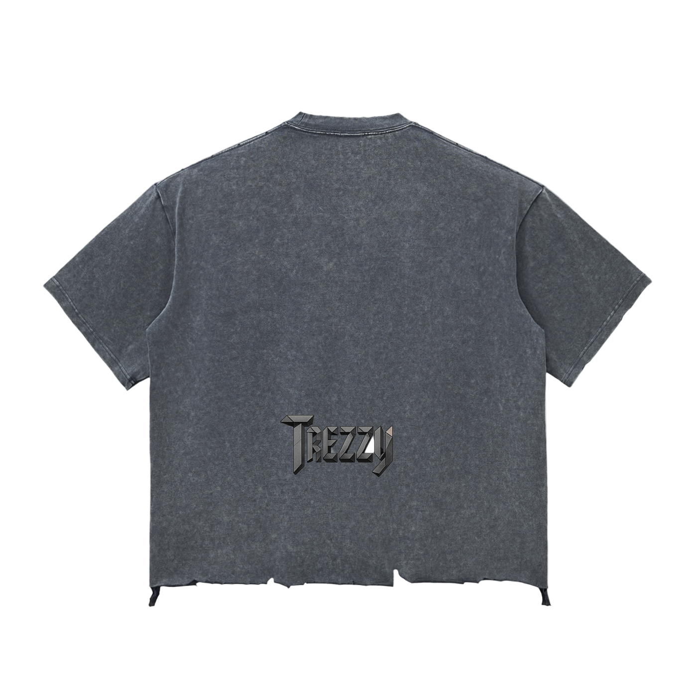 Snow Wash Raw-Hem Boxy T-shirt
