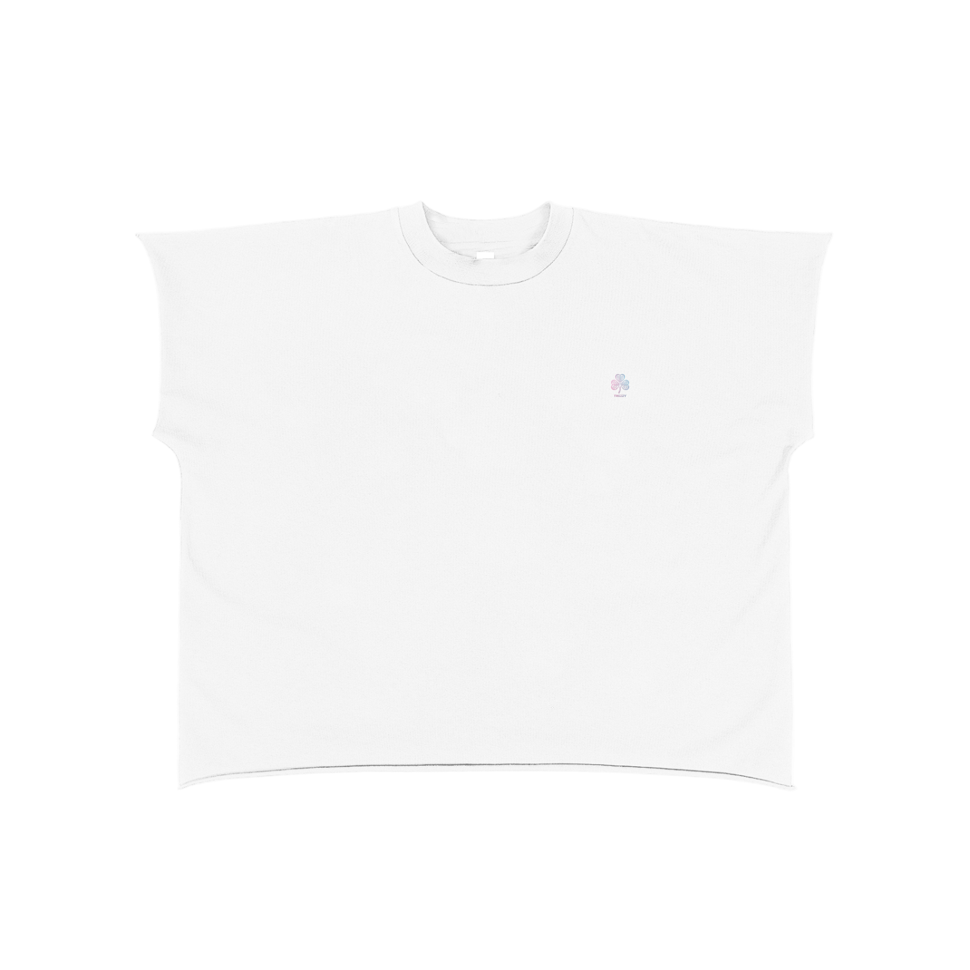Raw Edge Boxy Non-Shrink T-Shirt