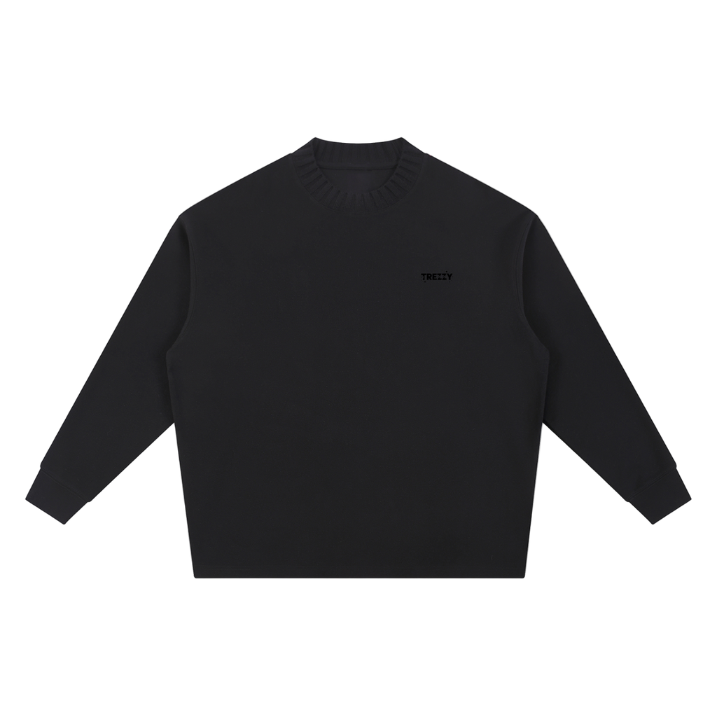 Knitted Round Neck Oversize Sweatshirt