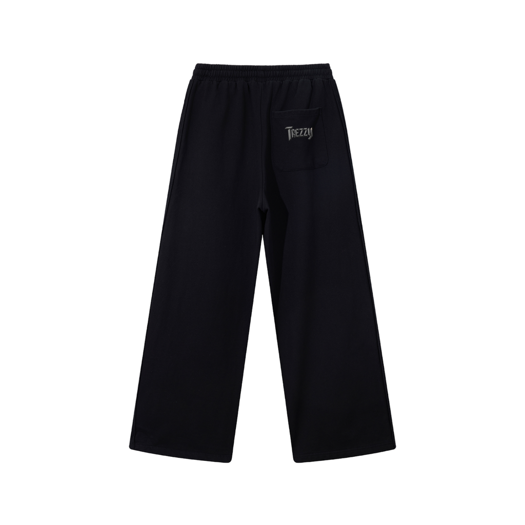 Contrast Tape Straight-Leg Sweatpants