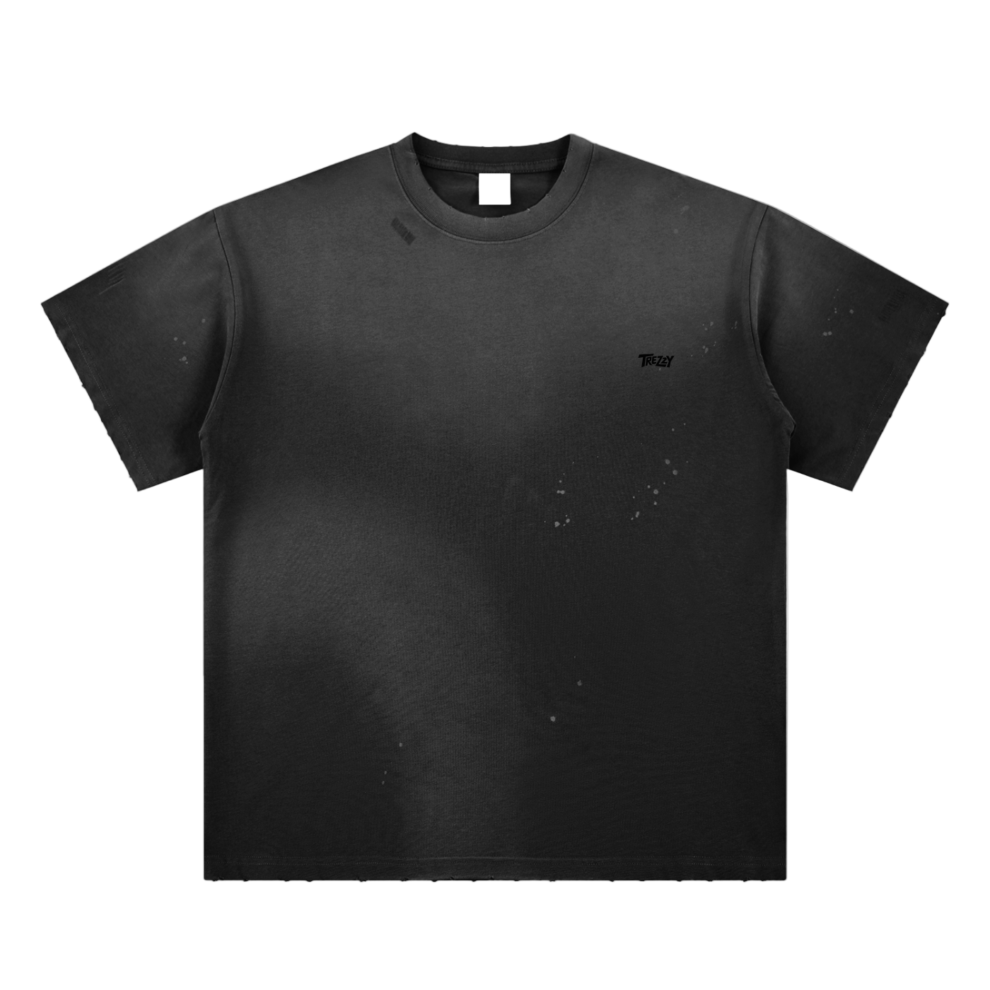 Hand-Frayed Sunfade Paint Splatter T-Shirt