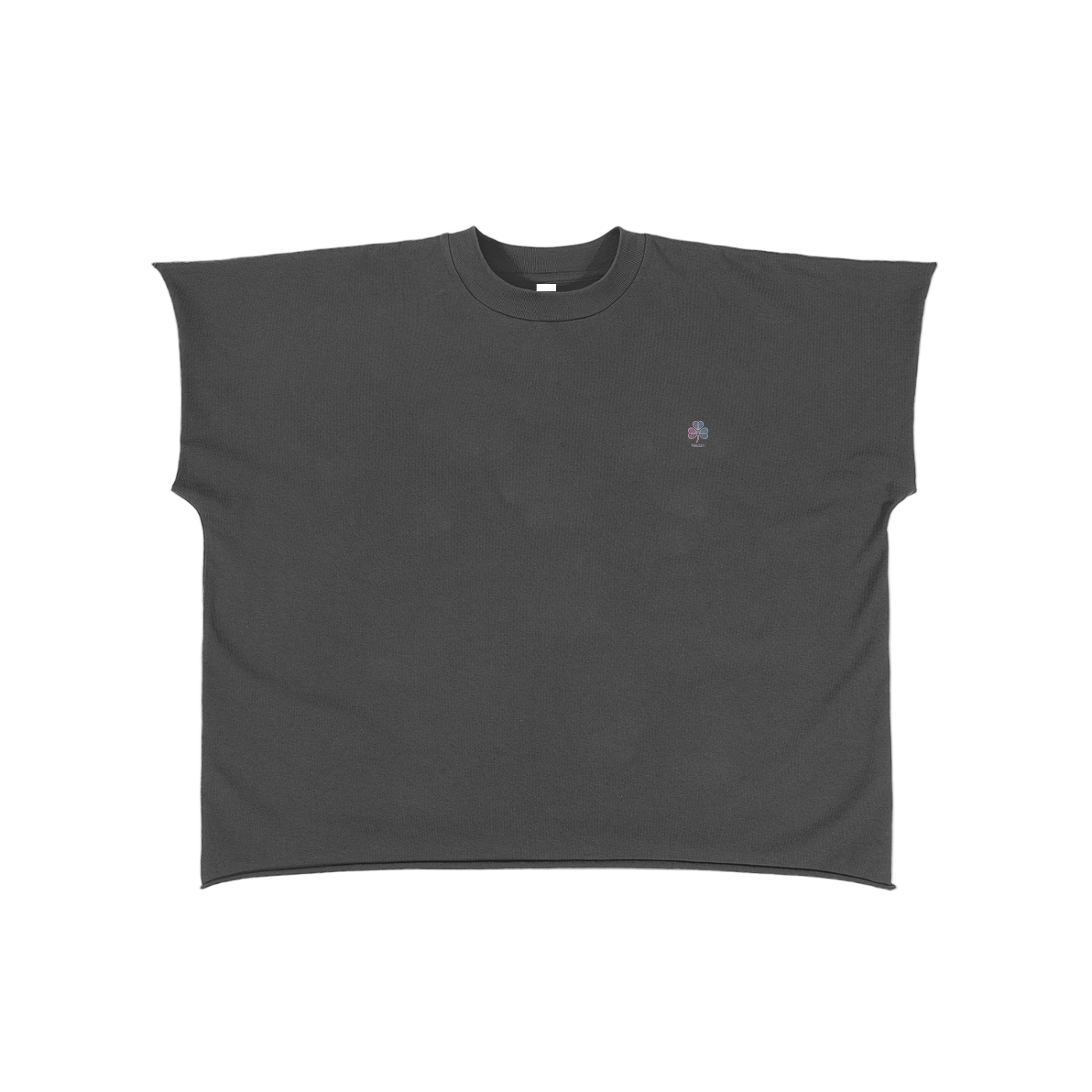 Raw Edge Boxy Non-Shrink T-Shirt