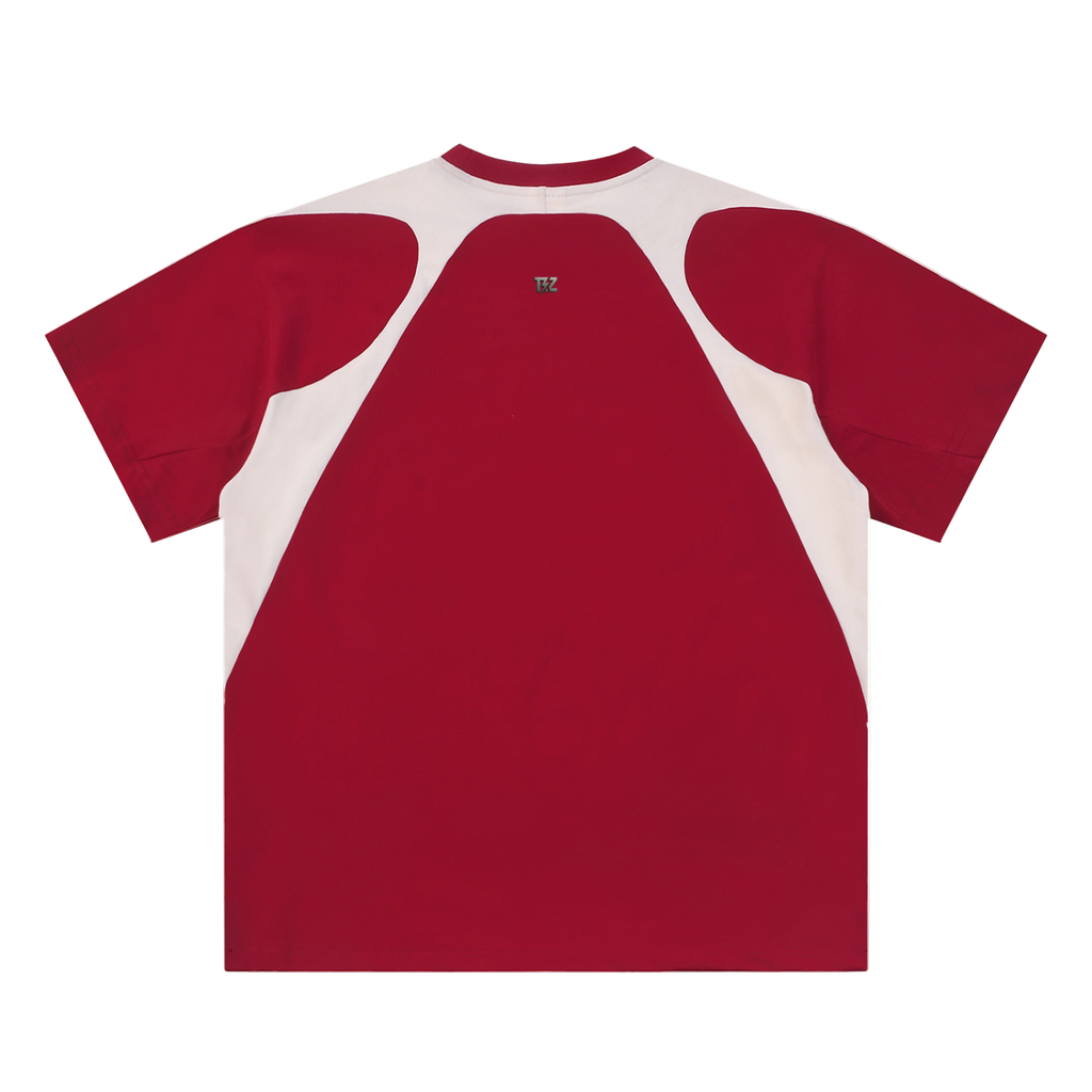 Contrast Panel Cotton T-Shirt