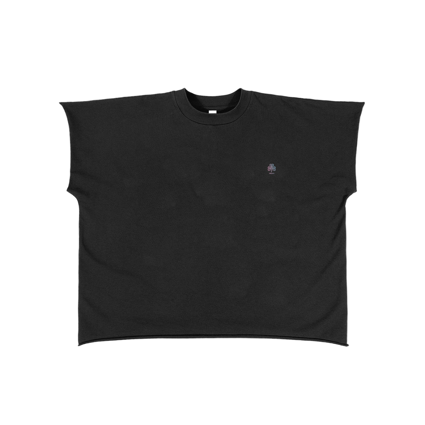 Raw Edge Boxy Non-Shrink T-Shirt