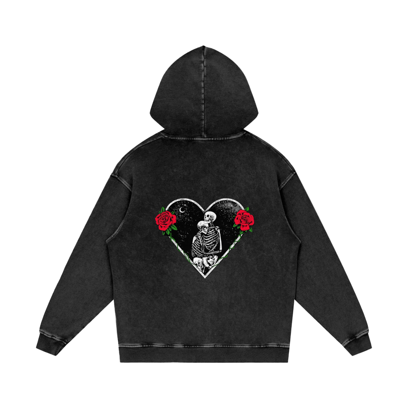 Snow Washed Loose Cotton Hoodie